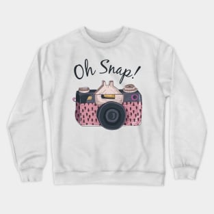 Funny Oh Snap! Vintage Camera Photography Crewneck Sweatshirt